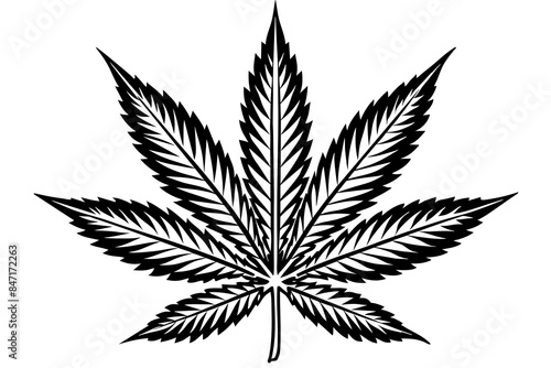 marihuana leaf logo vector illustration