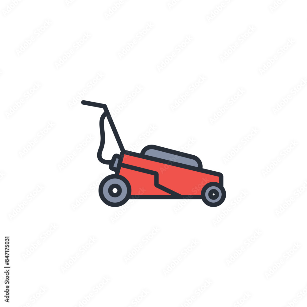 lawn mower icon. vector.Editable stroke.linear style sign for use web design,logo.Symbol illustration. lawn mower icon. vector.Editable stroke.linear style sign for use web design,logo.Symbol illustration.