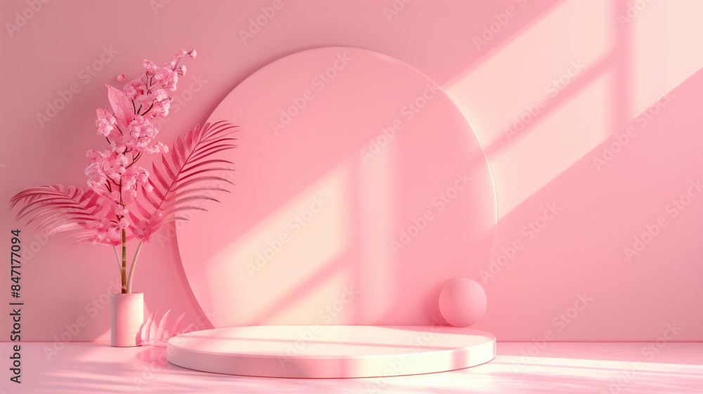 Stand podium wall scene pastel color background, geometric shape for product display presentation. Minimal scene for mockup products Stand podium wall scene pastel color background, geometric shape for product display presentation. Minimal scene for mockup products