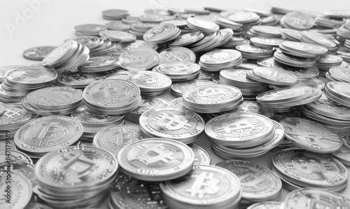 Cryptocurrency coins collec...
