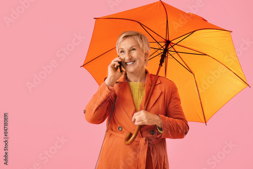 Beautiful mature woman with...