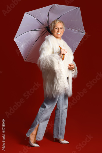 Beautiful mature woman with...