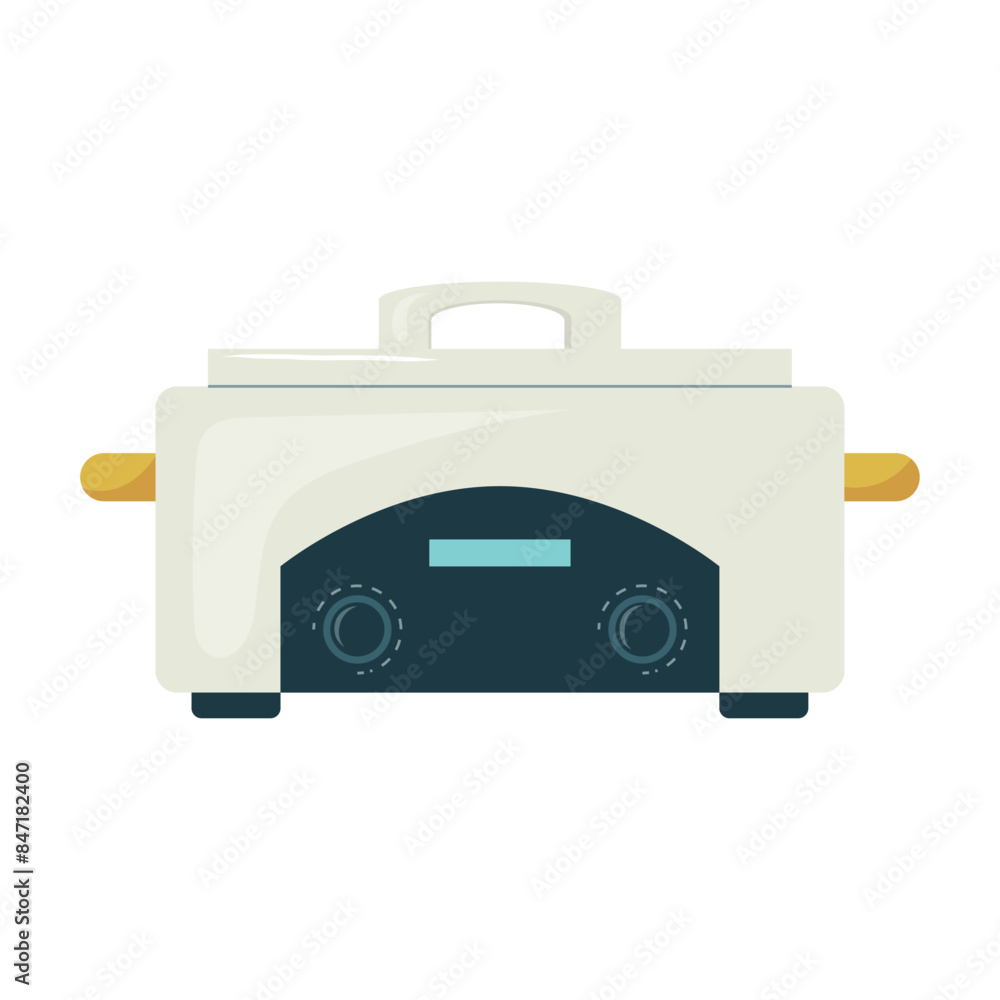 Nail tools sterilizer on white background. Appliance sterilizer device or container for beauty salon, equipment manicure tools. Flat vector illustration dry heat sterilizer oven Nail tools sterilizer on white background. Appliance sterilizer device or container for beauty salon, equipment manicure tools. Flat vector illustration dry heat sterilizer oven