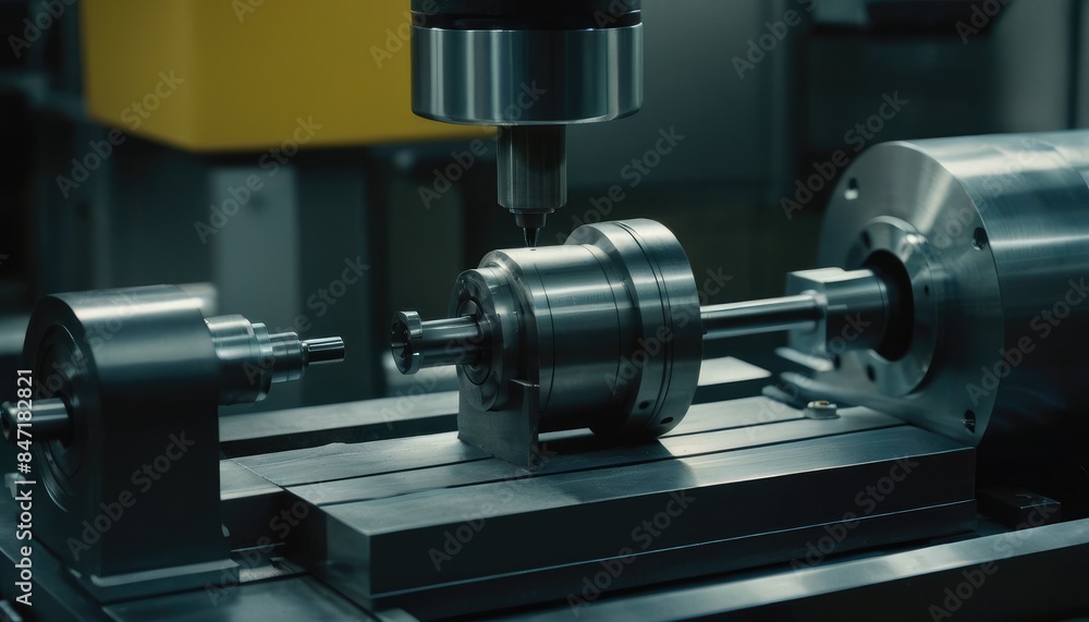 A CNC machine in operation, producing a vivid display of sparks as it cuts metal, demonstrating the efficiency and effectiveness of advanced manufacturing equipment A CNC machine in operation, producing a vivid display of sparks as it cuts metal, demonstrating the efficiency and effectiveness of advanced manufacturing equipment