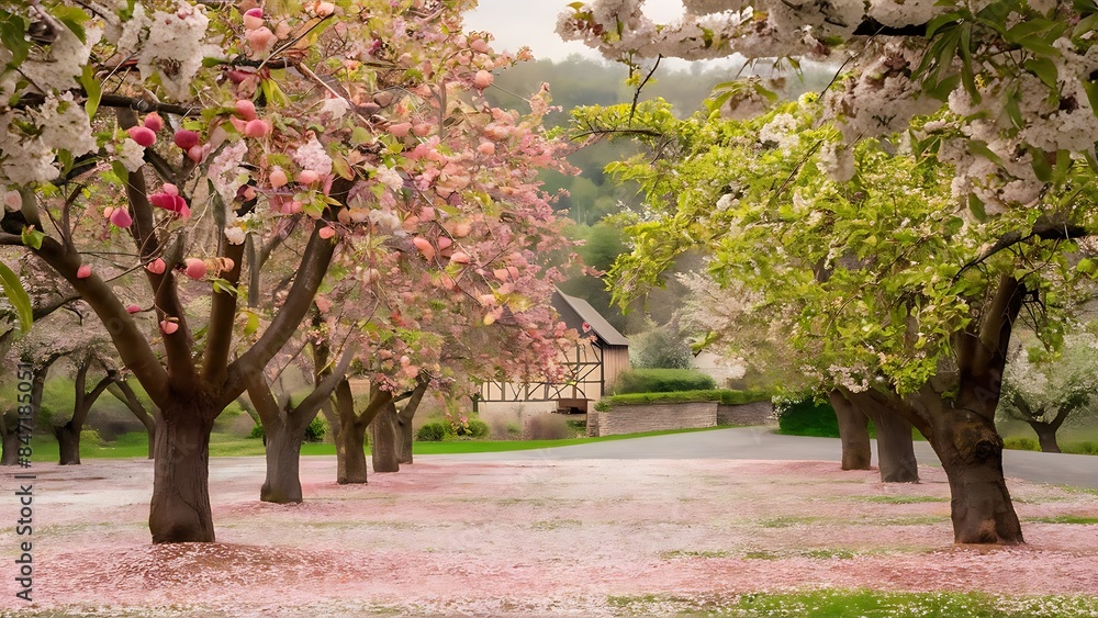 Naklejka premium Apple blossom in spring