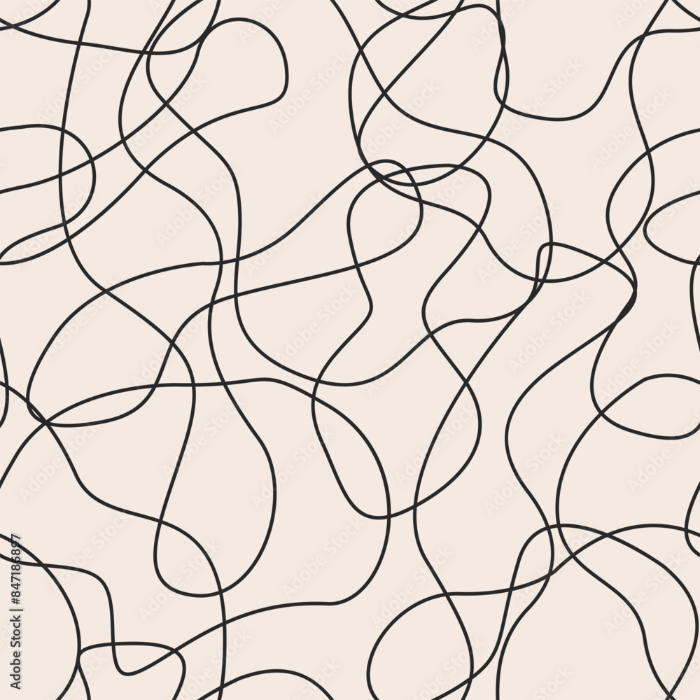 Vector abstract seamless scribble pattern. Random chaotic lines. Background with quirky lines Vector abstract seamless scribble pattern. Random chaotic lines. Background with quirky lines