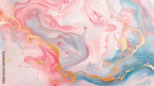 Wallpaper Mural Swirl of pink gold marble abstract background, Liquid marble design abstract, light pink azure tones with rose golden, Paint marble texture. Alcohol ink colours Torontodigital.ca