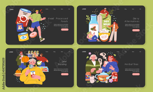 Low Histamine Diet. Flat Vector Illustration