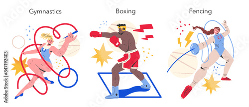 Olympic Games. Flat Vector Illustration