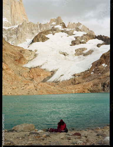 Woman on a montain
