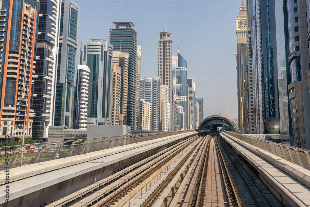 Dubai Metro Rail and Cityscape Dubai Metro Rail and Cityscape