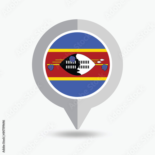 Free Download Eswatini Location Pin Icon Vector Illustration - GFXLoad