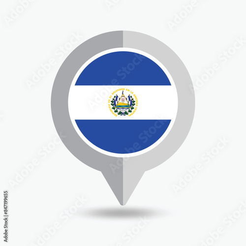 El Salvador Location Pin Icon Vector Illustration Free Download El Salvador Location Pin Icon Vector Illustration - GFXLoad