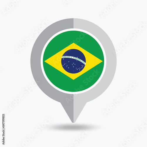 Brazil Location Pin Icon Vector Illustration Free Download Brazil Location Pin Icon Vector Illustration - GFXLoad