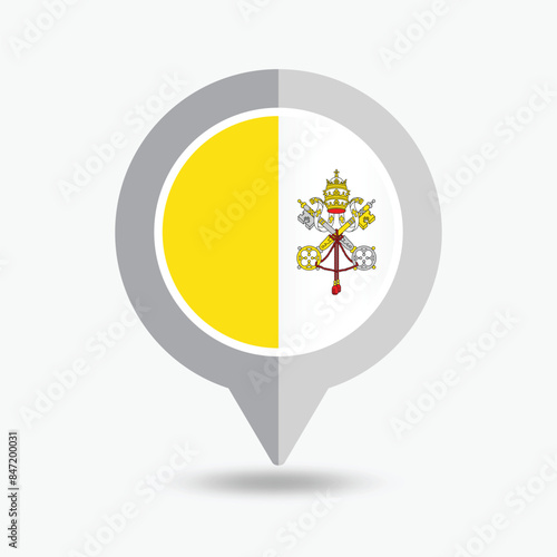 Vatican Location Pin Icon Vector Illustration