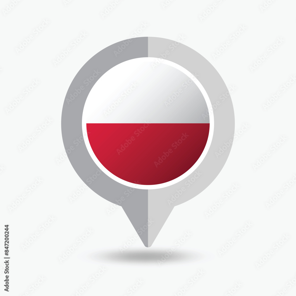 Poland Location Pin Icon Vector Illustration Poland Location Pin Icon Vector Illustration