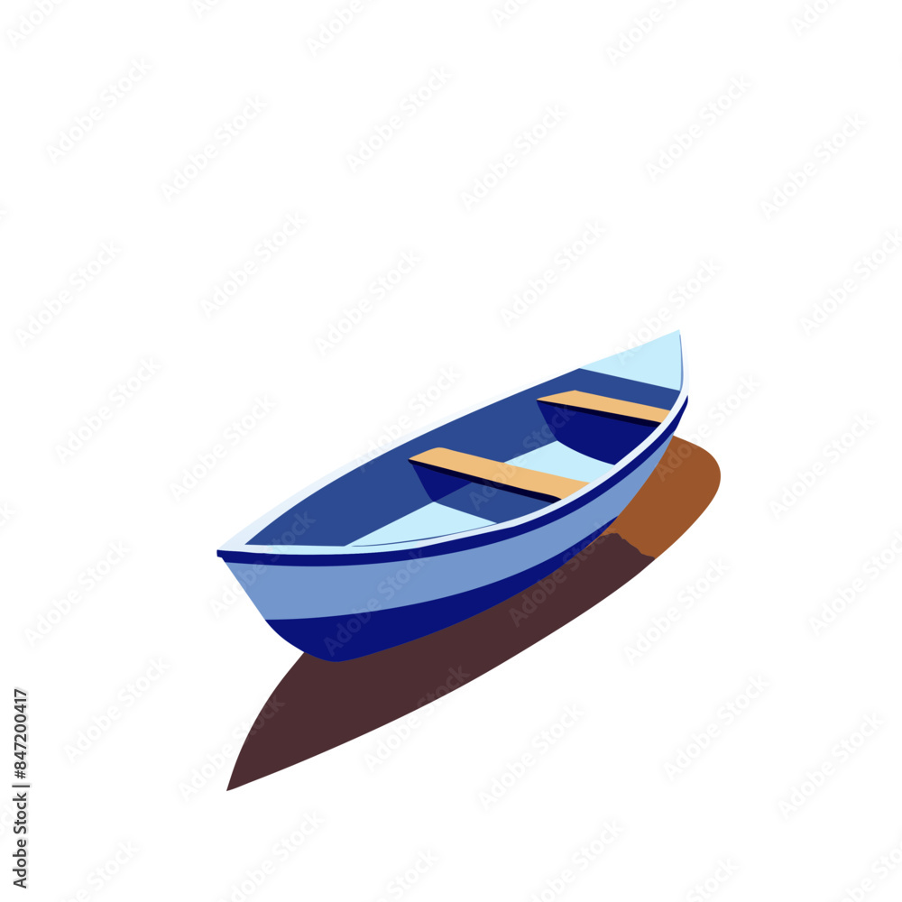 Vector image of a simple rowboat. Vector image of a simple rowboat.