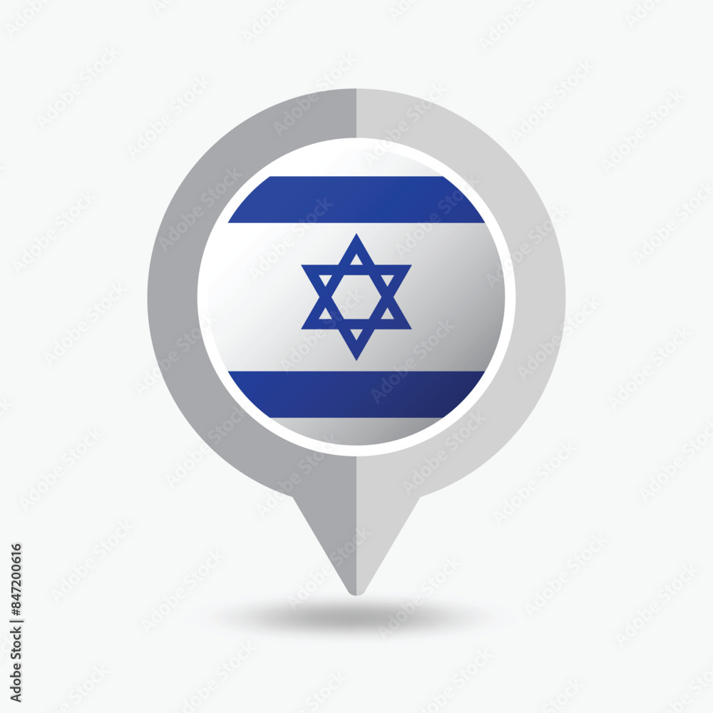 Israel Location Pin Icon Vector Illustration Israel Location Pin Icon Vector Illustration