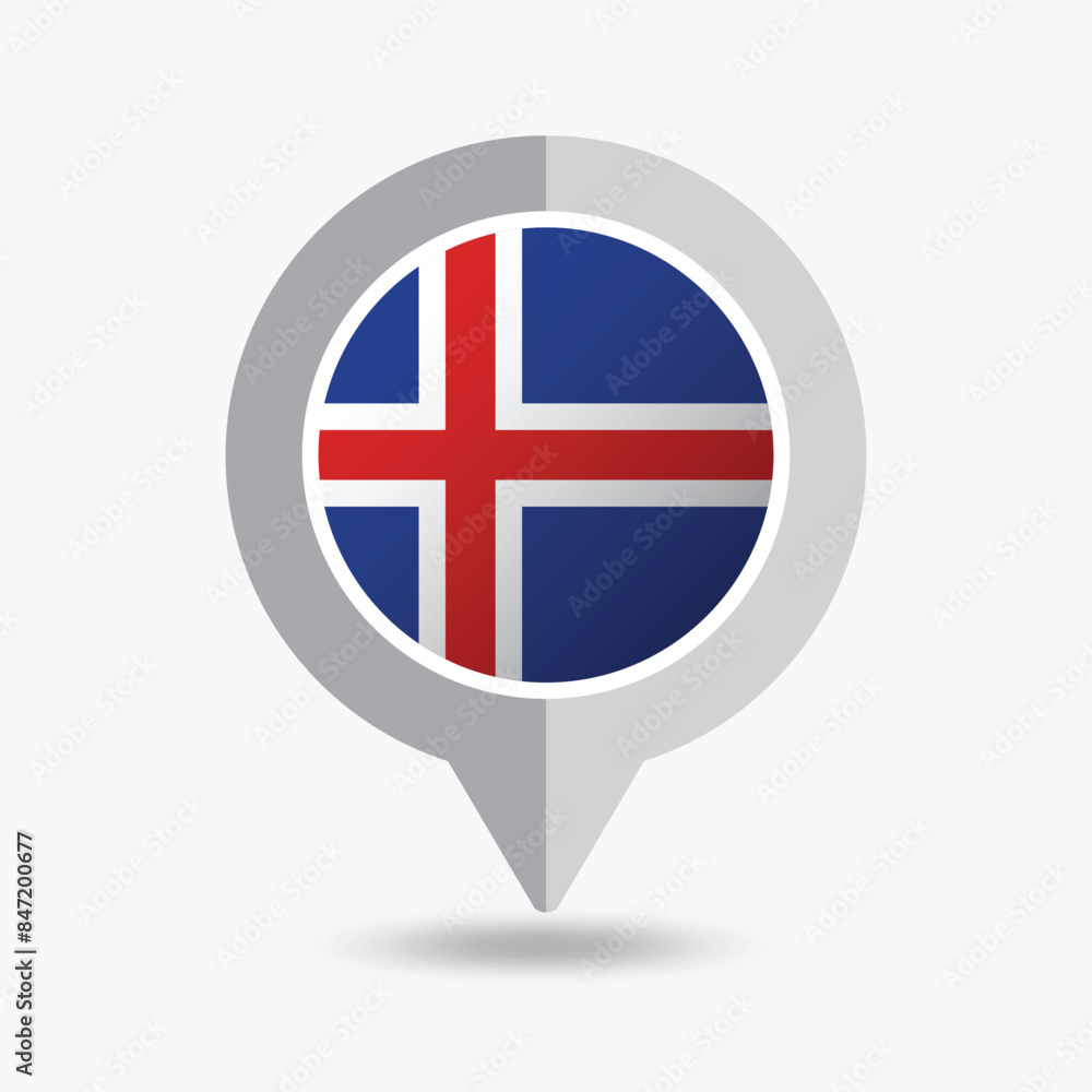 Iceland Location Pin Icon Vector Illustration Iceland Location Pin Icon Vector Illustration