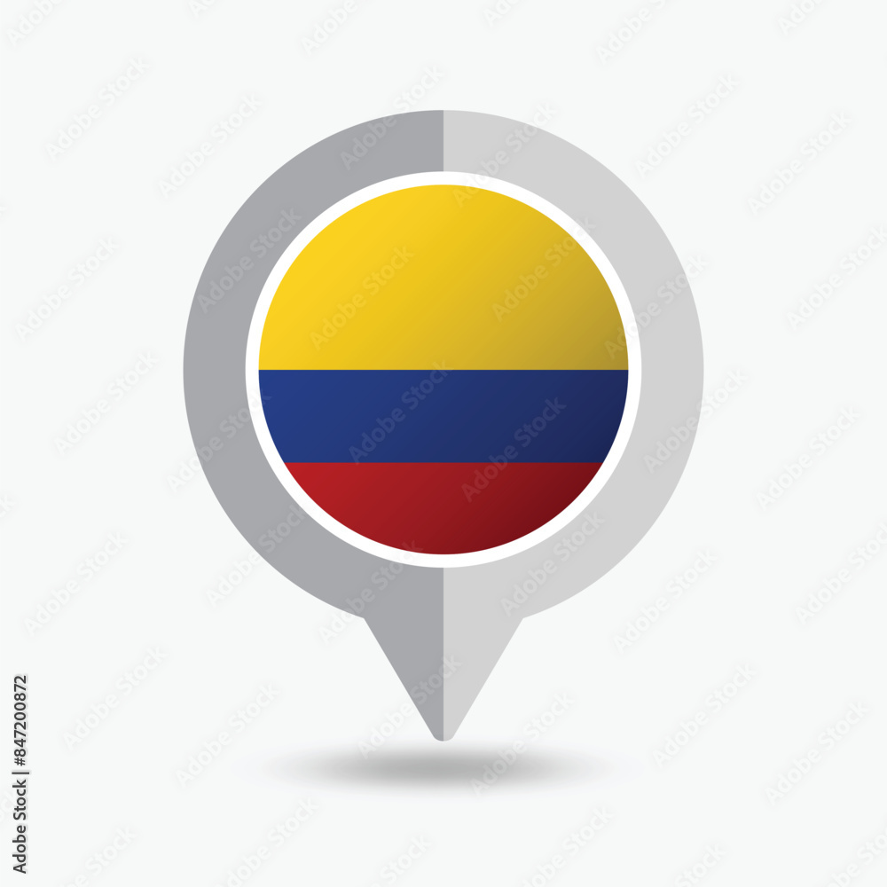 Colombia Location Pin Icon Vector Illustration Colombia Location Pin Icon Vector Illustration