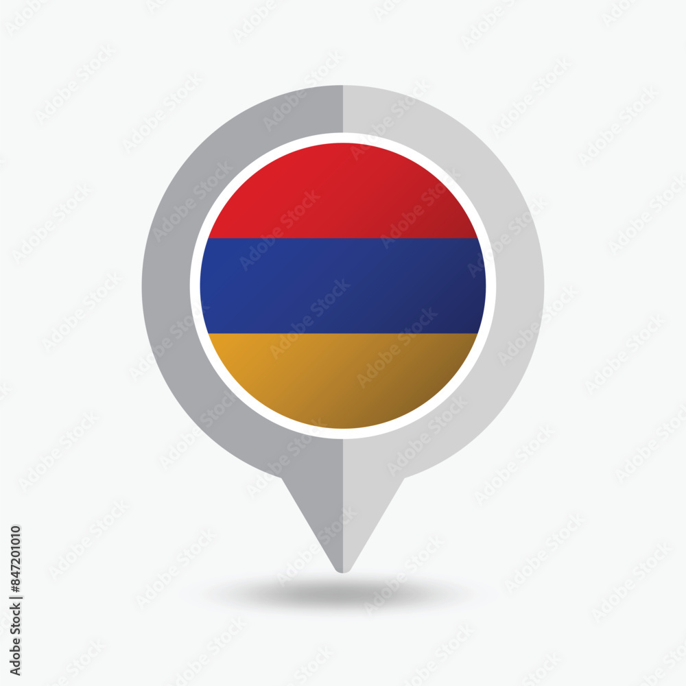 Armenia Location Pin Icon Vector Illustration Armenia Location Pin Icon Vector Illustration