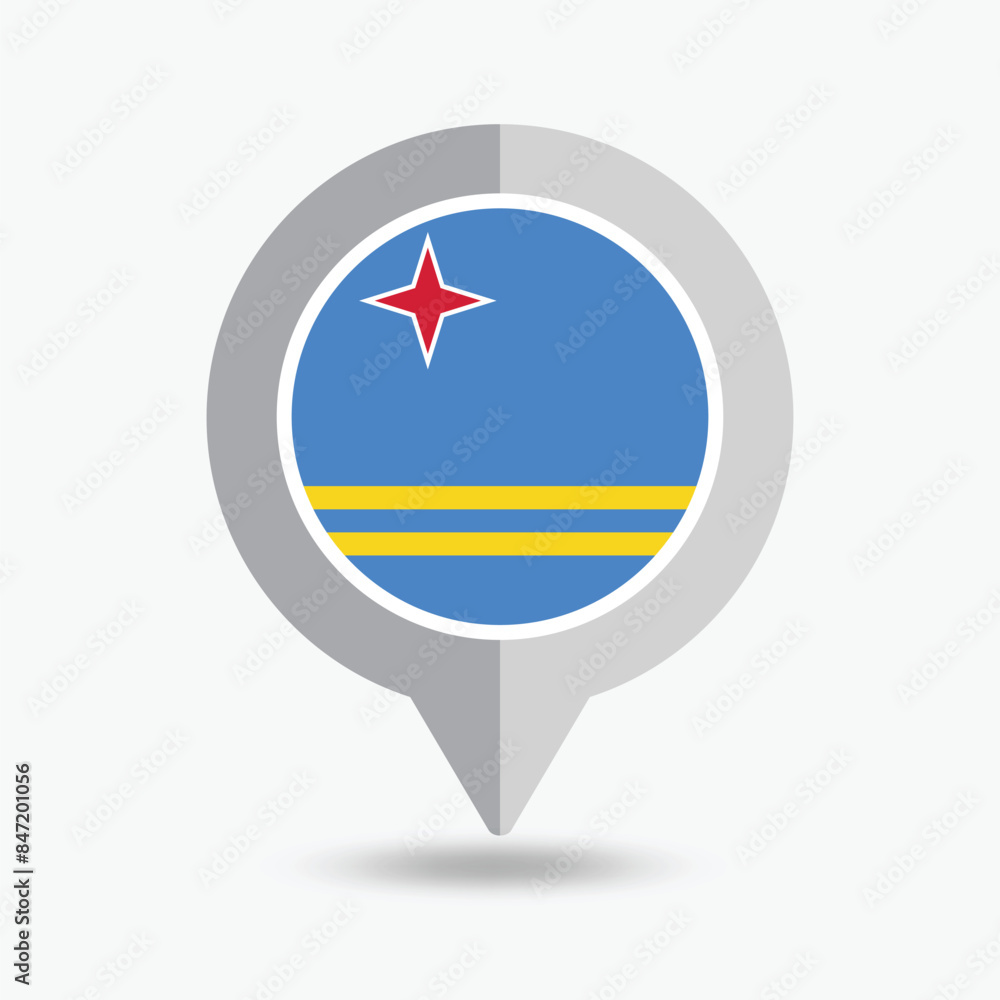 Aruba Location Pin Icon Vector Illustration Aruba Location Pin Icon Vector Illustration
