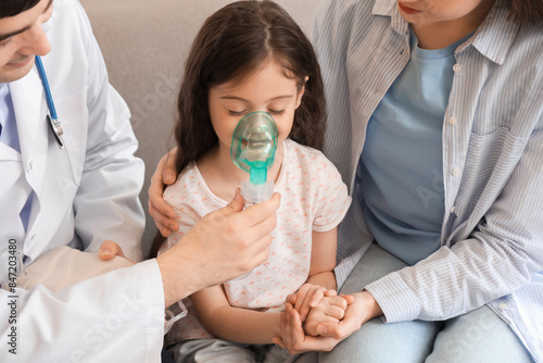 Little girl with her mother...