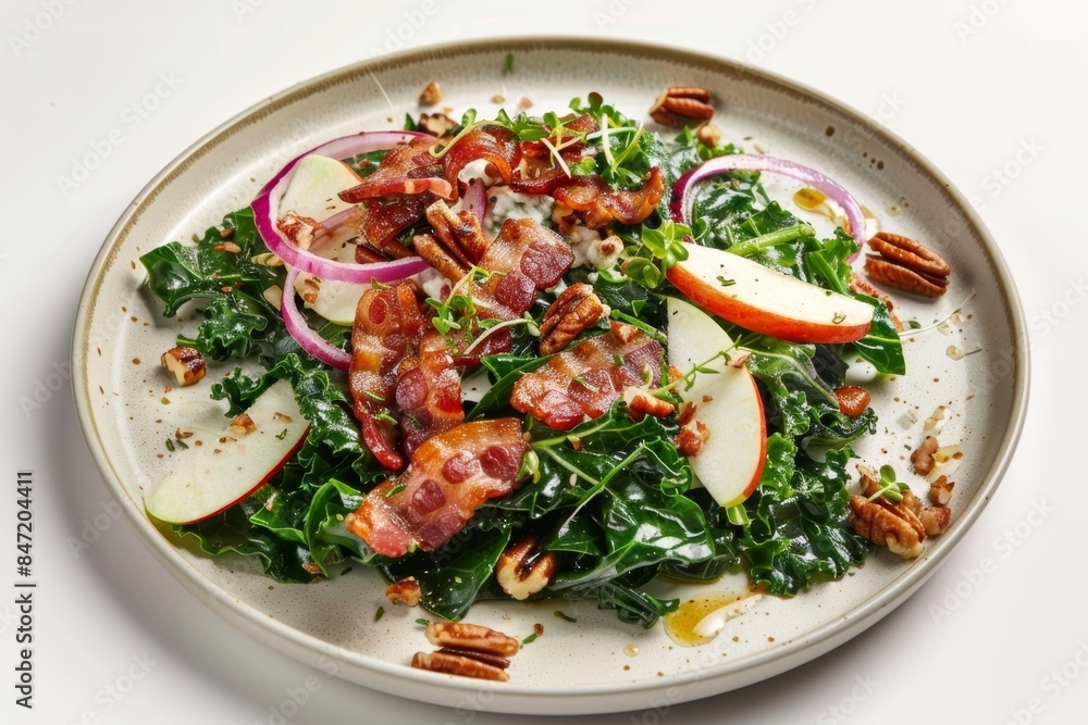 Wilted Greens with Warm Pecan-Crusted Goat Cheese and Apples Wilted Greens with Warm Pecan-Crusted Goat Cheese and Apples