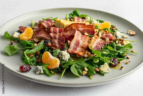 Bacon-Watercress Salad with Hazelnuts and Dates