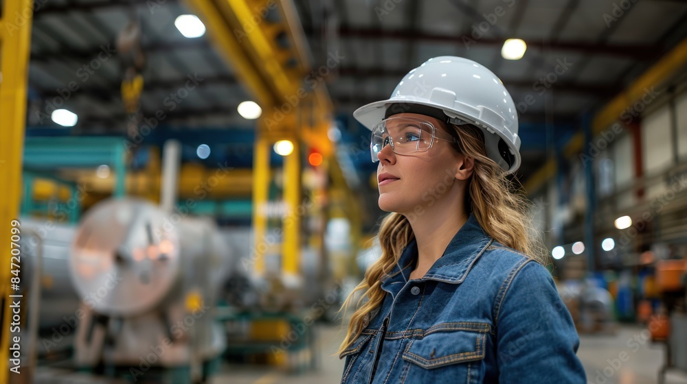a confident female industrial specialist a confident female industrial specialist