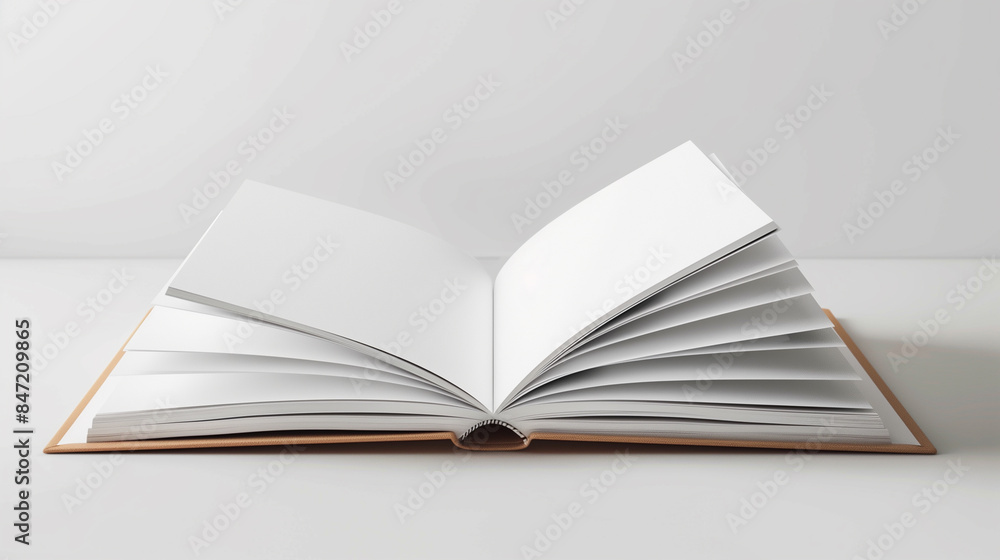 mockup template open book with clean blank pages on white background mockup template open book with clean blank pages on white background