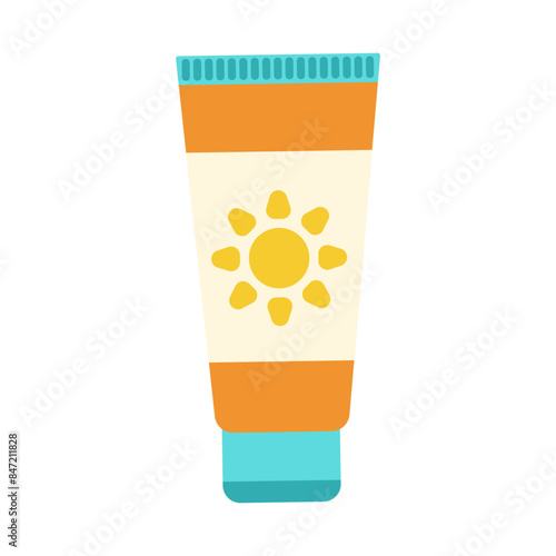 Sun Protection Essential: SPF Tube Illustration