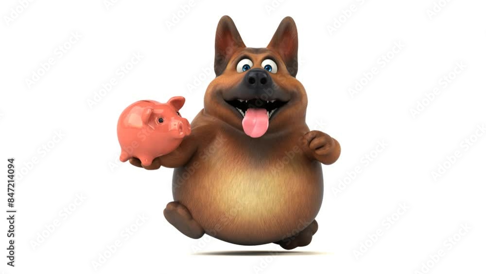Fun german shepher dog - 3D Animation Fun german shepher dog - 3D Animation