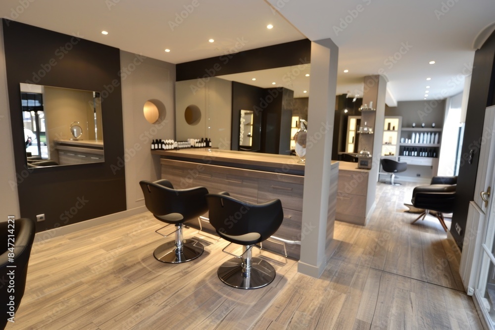 Fototapeta premium Salon de coiffure moderne et tendance