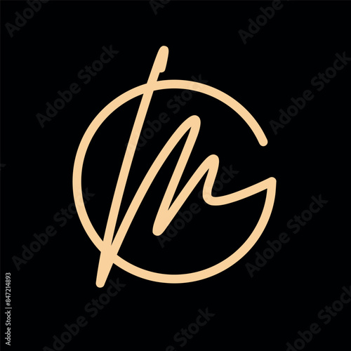 Letter MG Luxury Logo Design Vector