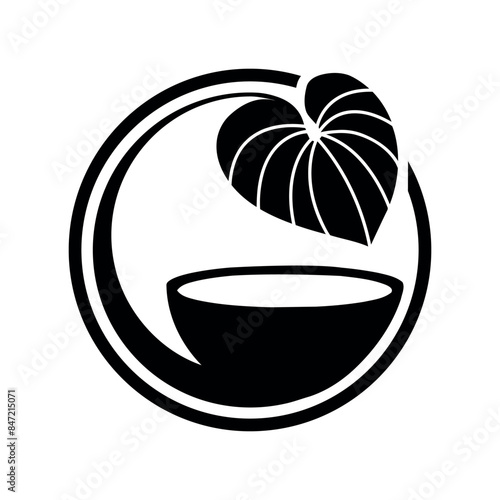 KAVA cup of coffee with LEAF