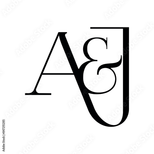 Vector A&J Logo Design 