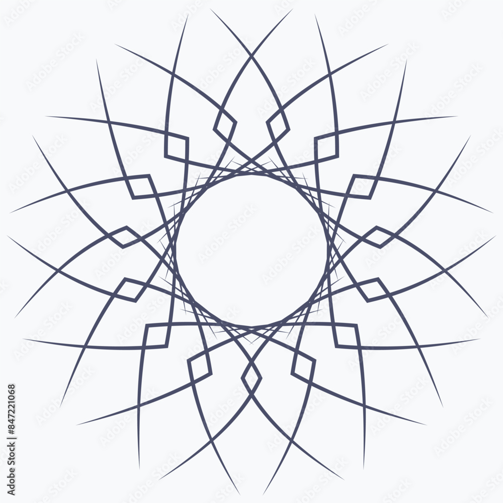 Obraz premium Pattern element on a white background. The vector image can be used as a fine art decoration.