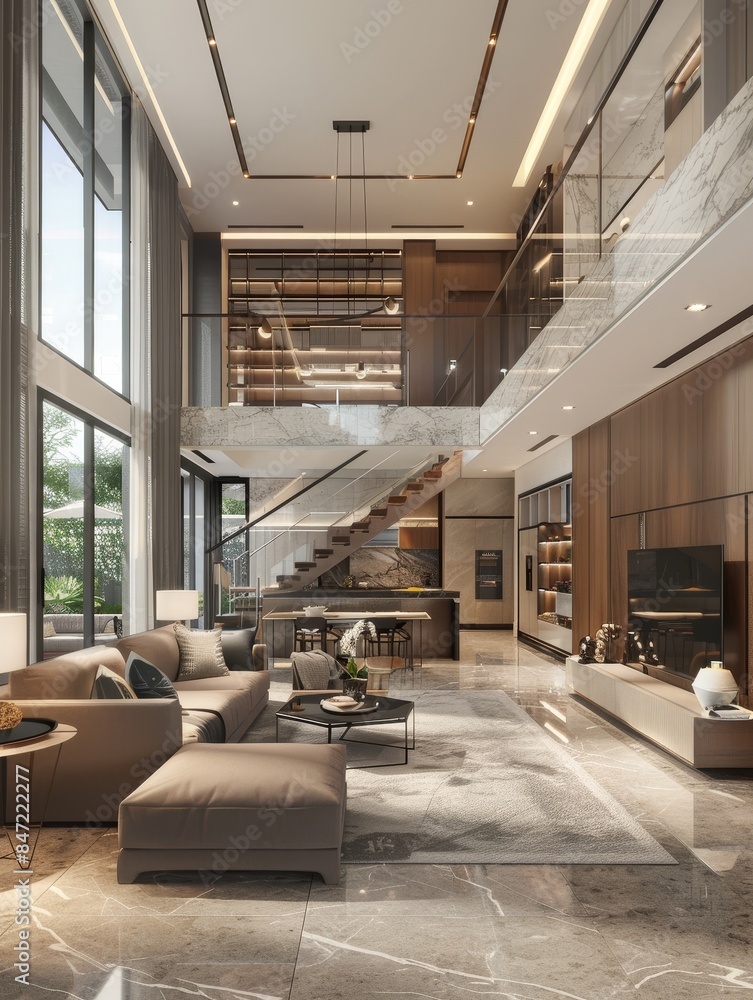 Futuristic 3D Render of a Spacious Townhome in Bangna, Samut Prakan Cityscape Futuristic 3D Render of a Spacious Townhome in Bangna, Samut Prakan Cityscape