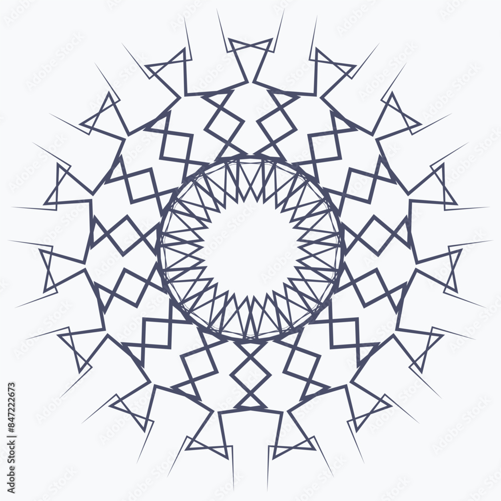 Obraz premium Pattern element on a white background. The vector image can be used as a fine art decoration.