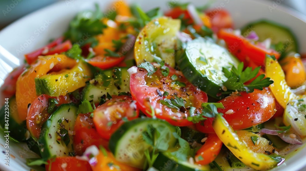 Summer Vegetable Salad with Fresh Dressing Summer Vegetable Salad with Fresh Dressing