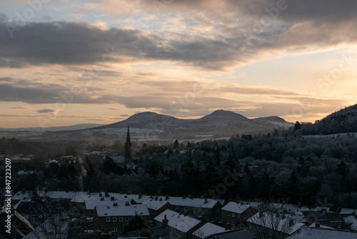 Winter Afternoon at Eildon Hills, Galashiels, Scottish Borders photo