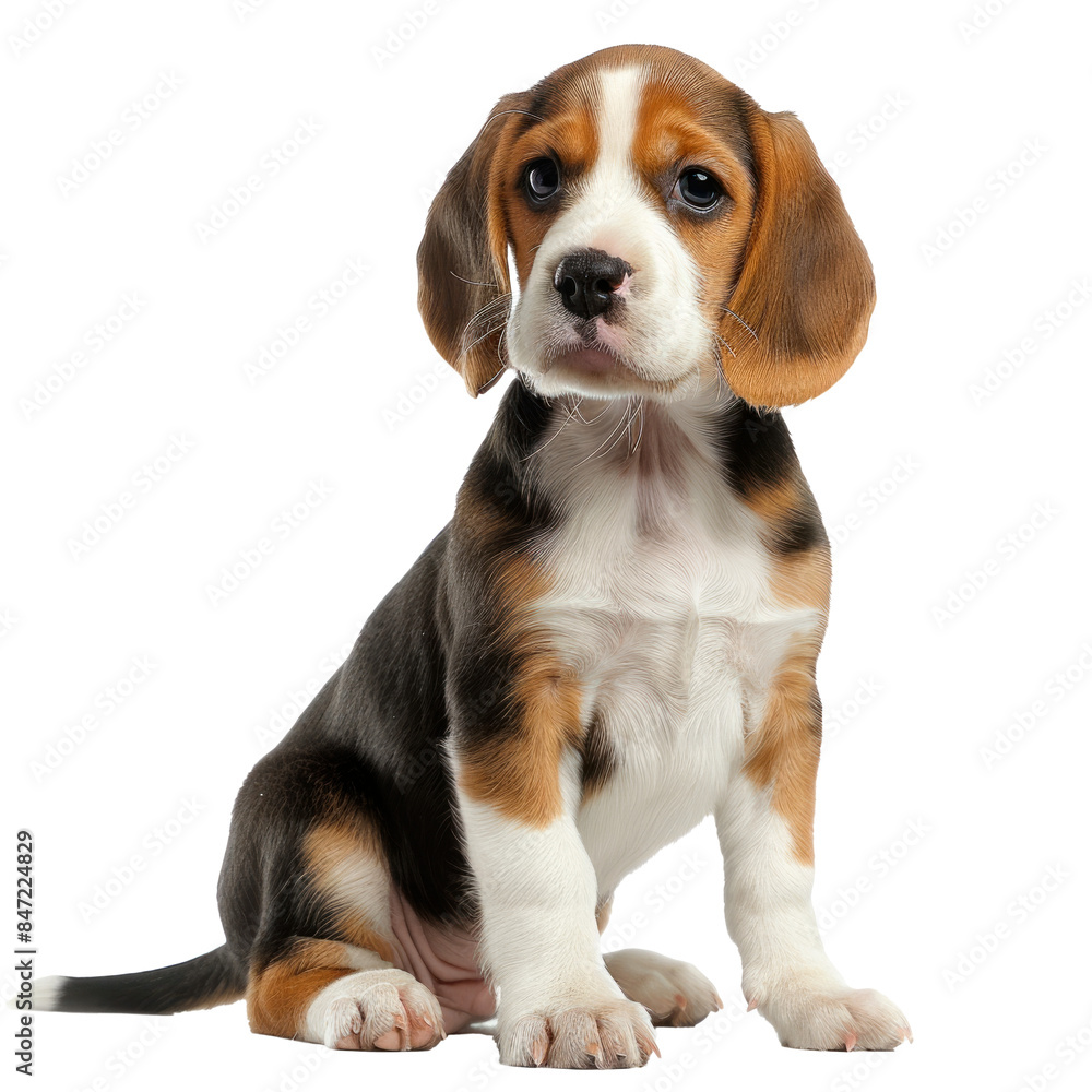 Beagle 2 months in front of. Isolated on transparent background. Beagle 2 months in front of. Isolated on transparent background.