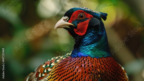 Close up portrait of Male Swinhoe s pheasant photo