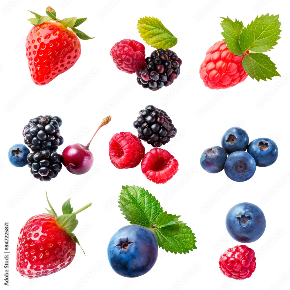 Berries mix. Isolated on transparent background. Berries mix. Isolated on transparent background.