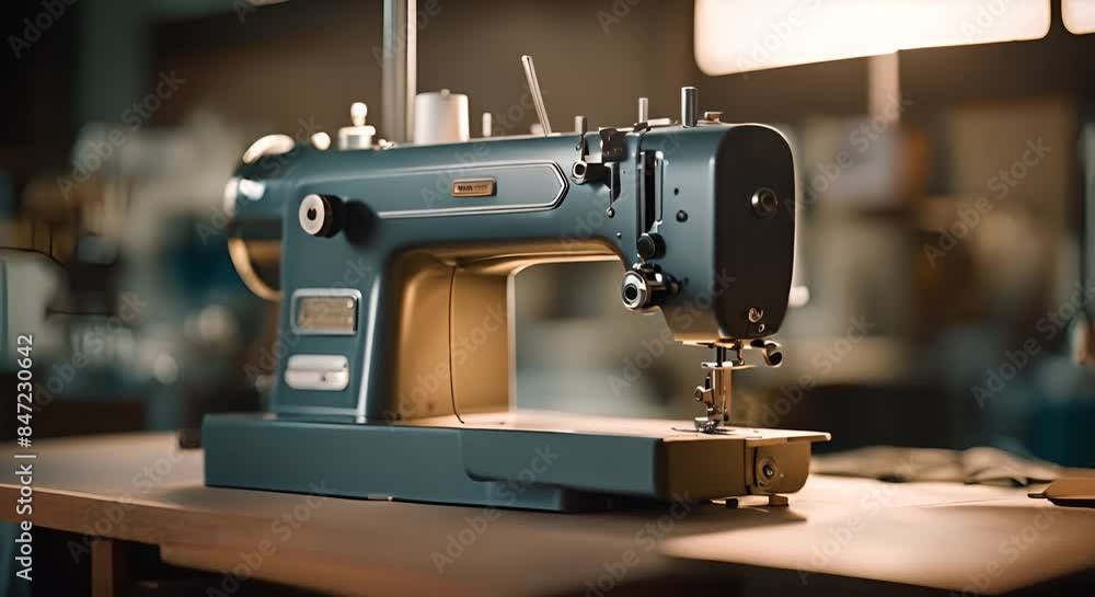 Sewing machine in a sewing workshop. Sewing machine in a sewing workshop.