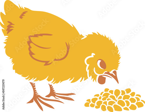Pecking Baby Chick