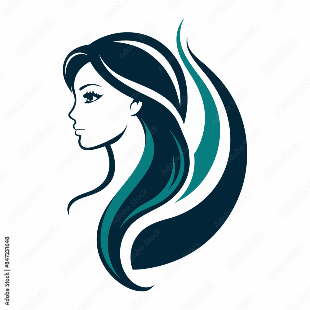 Vector template abstract logo for woman salons and shops. Vector template abstract logo for woman salons and shops.