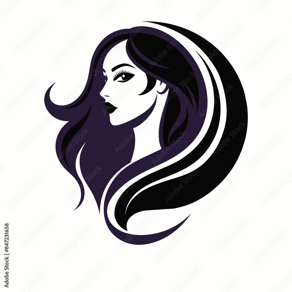Vector template abstract logo for woman salons and shops. Vector template abstract logo for woman salons and shops.