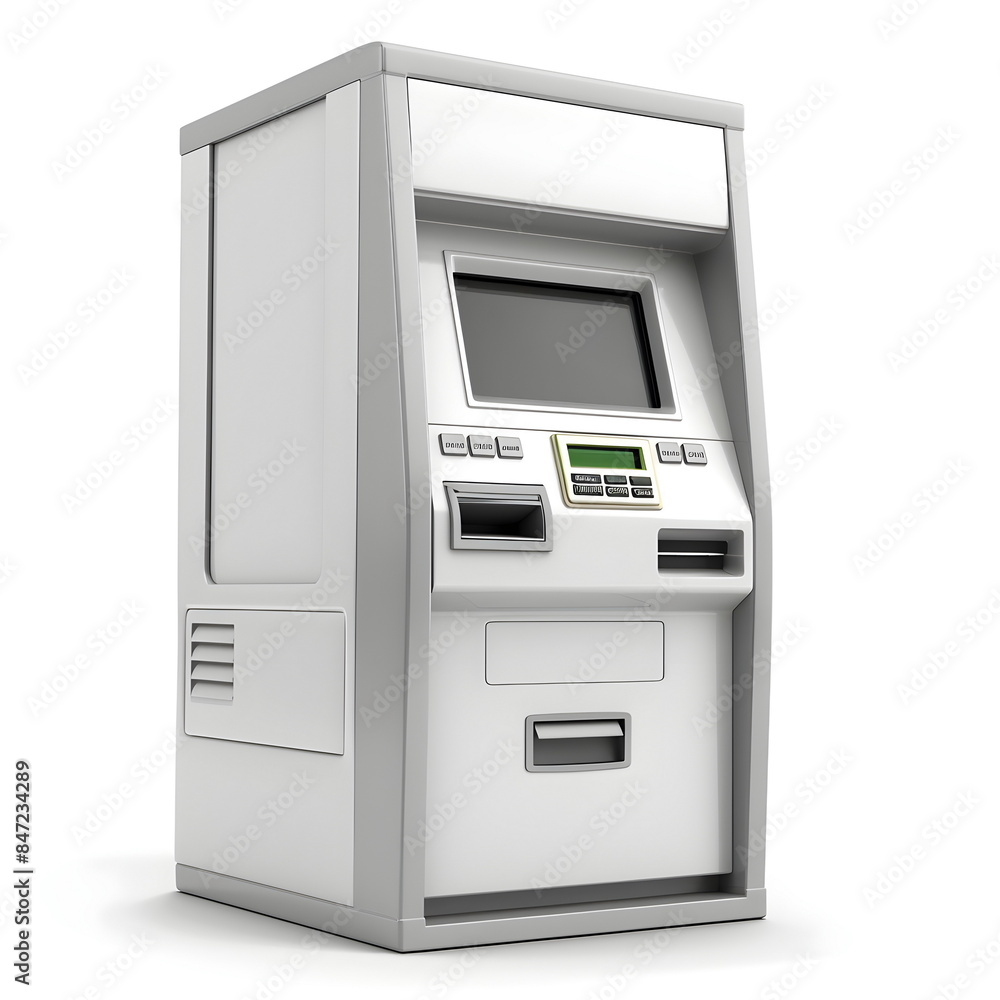 Modern Bank ATM Machine Secure Cash Withdrawal Deposit Modern Bank ATM Machine Secure Cash Withdrawal Deposit
